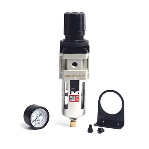 Sns AW3000-N02A 1/4''Npt Compressed Air Compressor Pressure Filter Regulator Piggyback Combo thumb #3