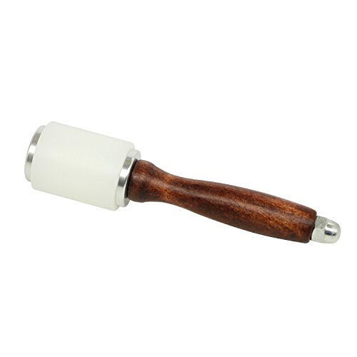 Leathercraft Wooden Handle Nylon Hammer - Wood Leather Carving Hammer Mallet for DIY Stamping Sew Leather Cowhide Tool - Image 2