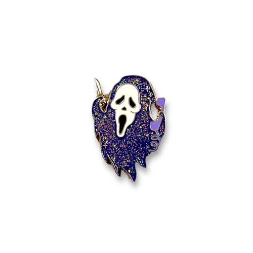 Image of Ghost Face Pin Ghost Face Enamel Pin Scream Pin Halloween Pin Scream Ghost Face Enamel Pin Call Me Brooch Halloween Lapel Pins Horror Movie Badge Halloween Spooky Pin