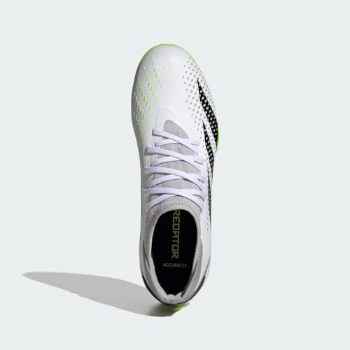 adidas Unisex Predator Accuracy.3 Turf Sneaker, White/Core Black/Lucid Lemon, 9 US Men | Image 2