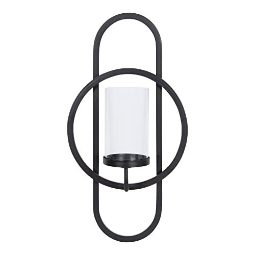 Kate And Laurel Jonas Metal Wall Sconce, 10 X 5 X 19, Black, Sleek Modern Iron Wall Sconce For Lighting And Decor #TOP1