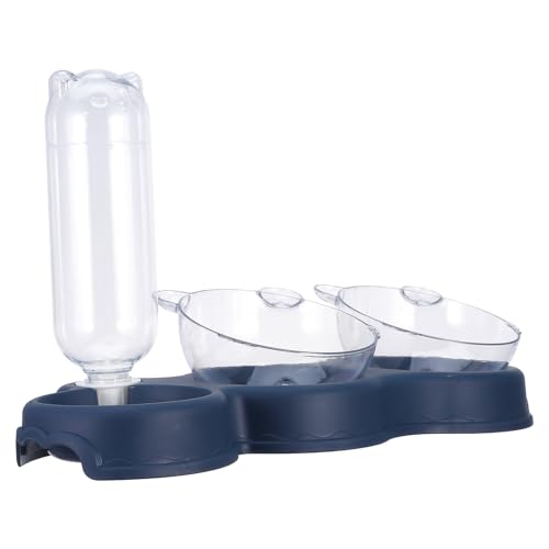 iplusmile 三合一ペット給餌ステーション 猫用食器昇降台付き 水飲み器一体型 自動給水機能搭載 食事と水補給がこれ一台で完結 ネックストレ