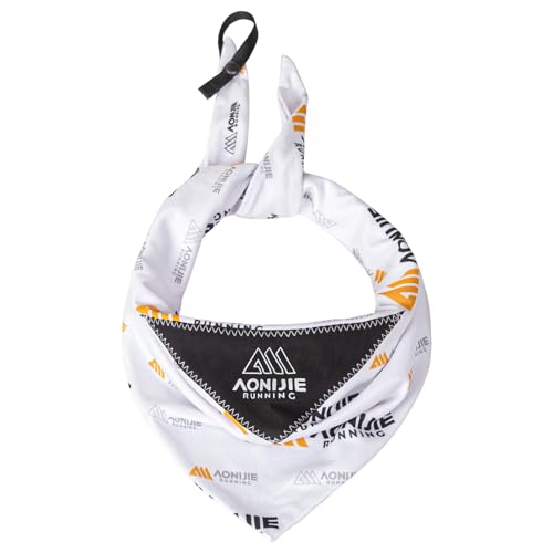 YOUGLE Sports Ice Towel for Women and Men Quick-Drying and Neck Sun Protection Triangle Can hold Ice, for Running Cycling (White)
