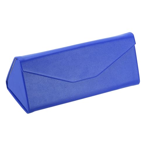 Image of PATIKIL Foldable Glasses Case, Triangle Magnetic Sunglasses Organizer Case PU Leather Hard Eyeglass Case (1 Pcs)