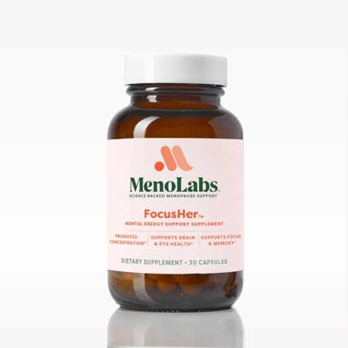 MENOLABS® FocusHer™ Focus & Cognitive Support Supplement – Caffeine-Free Mental Energy – Alpinia Galanga, Lutein & Zeaxanthin – enXtra® & Lutemax 2020®