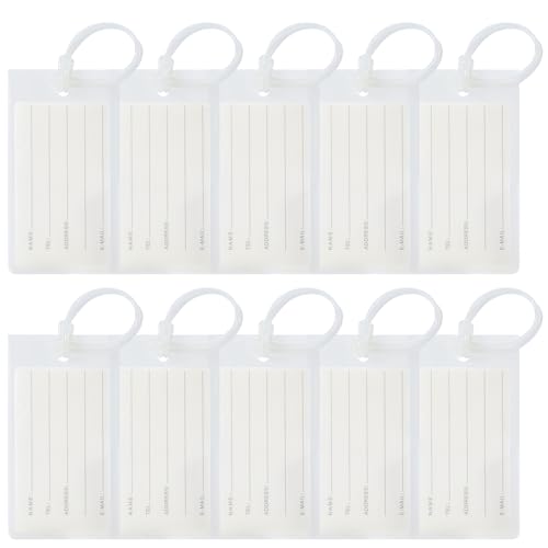 10 Pack Luggage Tags for Suitcases, Airplane Travel Essentials