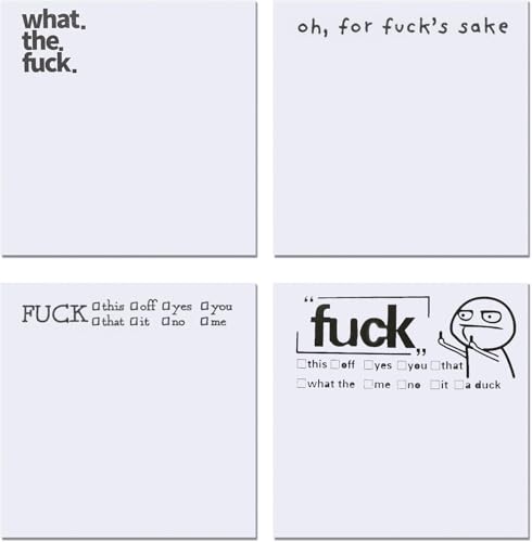 Funny Sticky Note, 4 Pieces Novelty Memo Pads Sticky Note, Funny Office Supplies, Current Mood Sticky Note Tabs, Office Desk Accessory Gifts (Style 2)