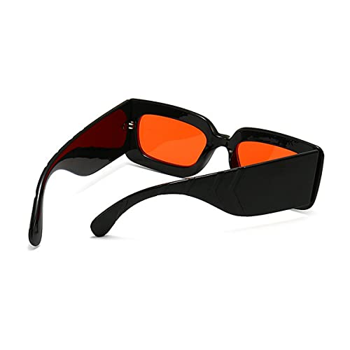 Image of laureles /Square Snakeskin Pattern Rectangle Sunglasses Men Women Vintage Fluorescent Green Shade Glasses