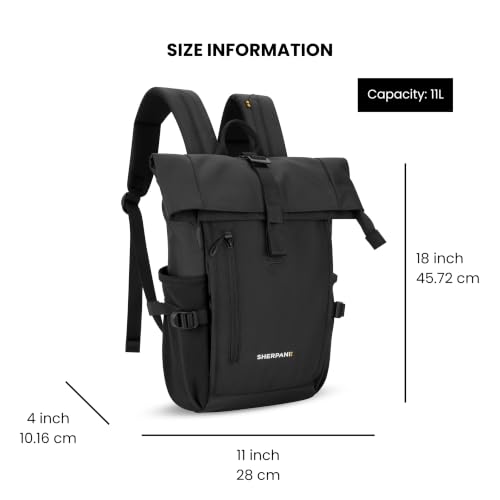 Image of Sherpani Sedona Mini, Foldsack Backpack for Women (Raven)