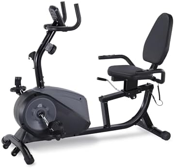 ECHANFIT Recumbent Exercise Bike with Optional Bluetooth Connectivity and Free Fitness App, 16 Levels Magnetic Resistance, Stationary Bike for Seniors Home Use with Pulse Sensor 350 LB Weight Capacity