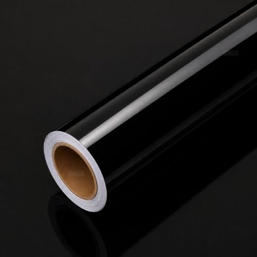 Image of HOME13 Black Wallpaper Peel and Stick Black Contact Paper Self Adhesive Removable for Cabinets Bedroom Drawer Liner Table and Door Decoration (20x50 Inch)