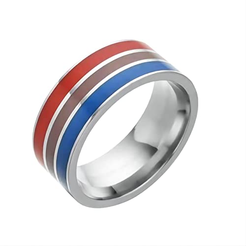 Bijou Bi Pride LGBT UNICORNS bague bisexuelle mixte en acier durable