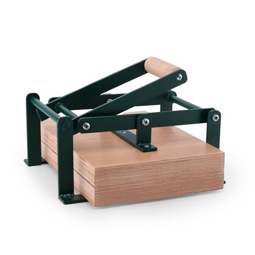 Linocut Printing Hand Lever Press Machine, Lino Cuts, Cutting Printing, Linoleum Blocks Printmaking, Rubber Roller Green Blue Crafts Supplies Tools Kit Print Maker Woodblock Ink (A5, GREEN)