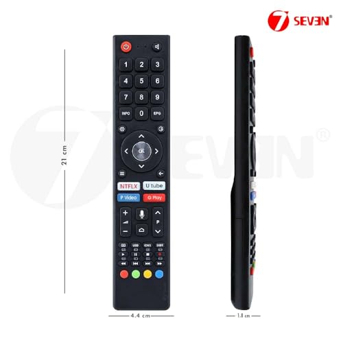 Image of 7SEVEN Compatible with BPL Tv Remote Suitable with Android & Google OS Television of Original Model 32-D4301 43F-A4300 32H-D6300 43F-A4301 32H-A4300 43U-D4310 etc - Pairing Must for Bluetooth Control