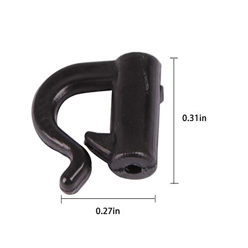 Dr.fish 100 Pack Quick Change Spinner Clevis Plastic Fishing Clevis Speed Clevis Black #TOP1