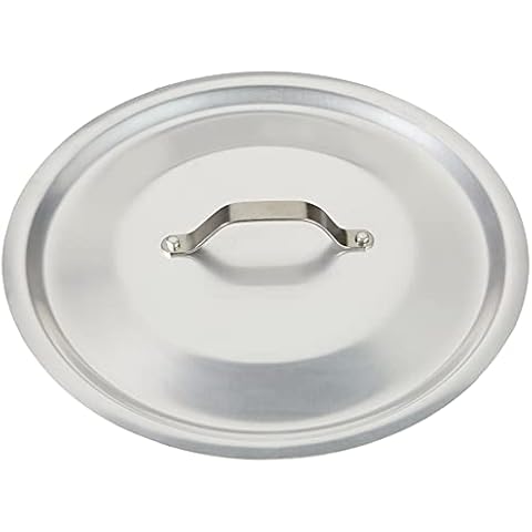 Pentole Agnelli Professional Aluminium 3 Mm. Round Heavy Lid With Small Loop Handle, Diameter 28 Cm Cover