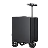 GQKVQ Maleta con Patinete Eléctrica Adulto,Maleta de Mano de 36 Pulgadas, Maletas Ligeras, Carcasa Rígida y Cerradura TSA, Equipaje de Cabina, Carga: 120 KG Black