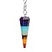 Top Plaza 7 Chakra Reiki Healing Dowsing Crystal Pendulum Hexagon Point Stones Pendant