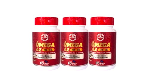 Kit 3 Suplementos Ômega 3 Multivitamínico A-Z - 20 Vitaminas e Mi...