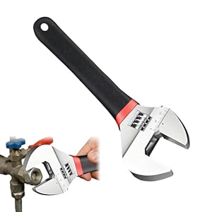 Bansusu 1Pc Adjustable Spanner 150 mm/6 inches Adjustable Wrench Small Spanner with Rubber Anti-Slip Grip Wide Jaw Wrench Max Opening 20mm