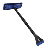 Happyyami 車用伸縮式アイススクレーパー 耐摩耗スポンジハンドル付き 除雪用雪ブラシ 取り外し可能軽量ウィンドシールド除氷ツール 冬季車