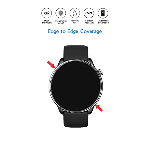 Mihence Compatible For Amazfit Gtr Mini Screen Protector, Hd Full Coverage Invisible Tpu Screen Protector Compatible For Gtr Mini Smart Watch (3Pcs) #TOP3