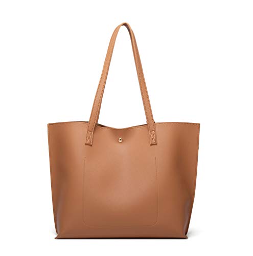 Image of Dreubea Women's Soft Faux Leather Tote Shoulder Bag from, Big Capacity Tassel Handbag