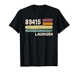Retro 89415 Lauingen Vintage Gemeinde PLZ T-Shirt