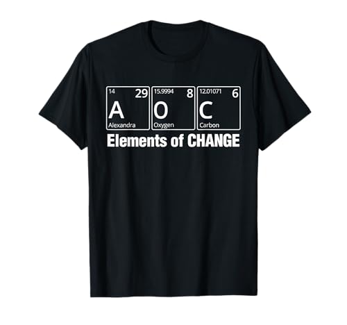Ocasio cortez elements of change aoc camiseta