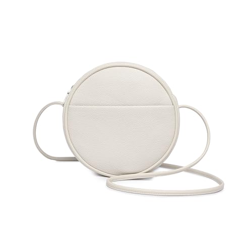 Image of Circle Crossbody Bag for Women NYLON Circle Purse with Zipper Adjustable Knot Shoulder Straps