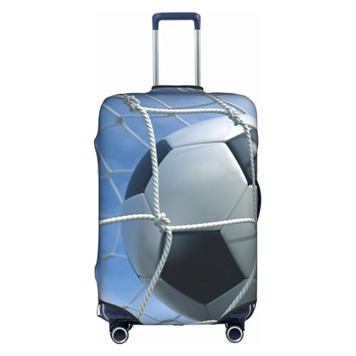 Soccer Printed Luggage Cover Elastic, Washable, Universal Fit 18-32 Inch Travel Suitcase Cover Easy To Identify