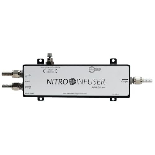 Nitro Infuser Single & Advanced Gas Manager for Cold Brew, Tea, Energy Drink, Cocktails, Beer & More - Convert Any Kegerator for Nitro Infused Beverages