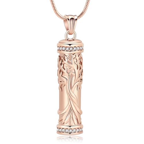 Collier funéraire arbre de vie en acier inoxydable durable pour homme et femme