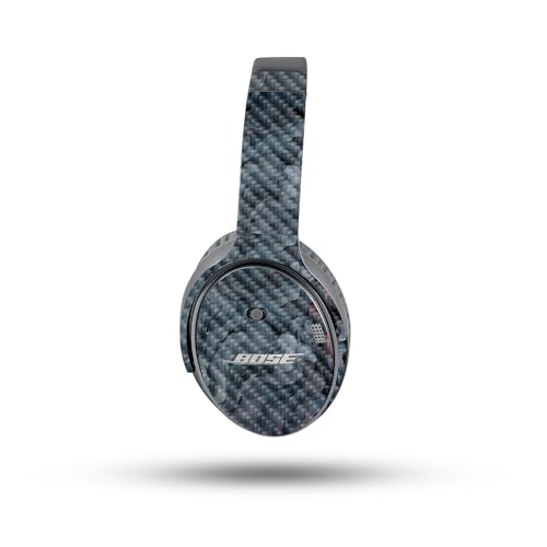 Image of MightySkins Carbon Fiber Skin Compatible with Bose QuietComfort 35 II Headphones - Storm Cloud | Protective, Durable Textured Carbon Fiber Finish | Easy to Apply