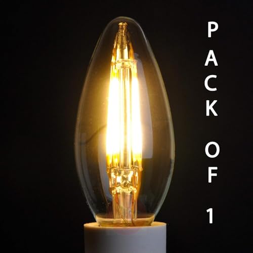 Image of kinis Vintage Style Candle Shape Light Bulbs /Bulb for Wall Light /Bulb for Hanging Light /Bulb for Pendant Light /Bulb for Chandelier /Bulb for Decorative Lights (KIN-C35 Bulb, Pack of 1)