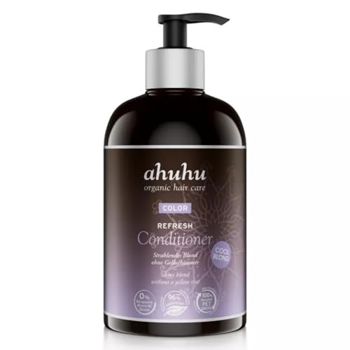 ahuhu COLOR REFRESH Conditioner Cool Blond (500ml) – Conditioner Haar Mit Innovativer Pflegeformel, Neutralisiert Gelbstich, Haarpflege Für Natürlich Blond & Graues Haar