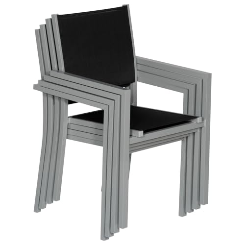 Chaises de balcon empilables légères et sans entretien lot de 6 - 7