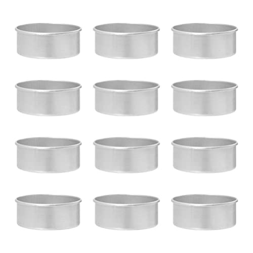 Healvian Scented Candles Homemade Ornaments 50pcs Tea Light Tins Empty Holder Cups Case Containers for Tealight Candles Making Accessory Aluminum Snack Box Container Wedding Decorations