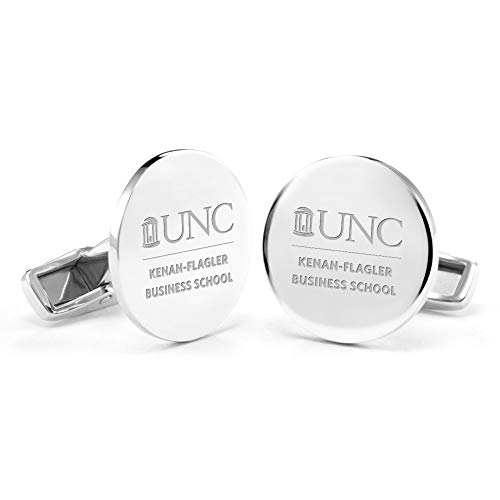 UNC Kenan-Flagler Cufflinks in Sterling Silver