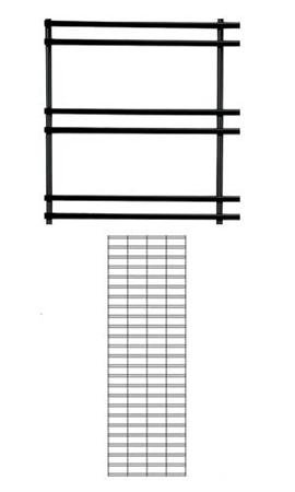 SSWBasics 2 x 6 foot Black Slat Grid Panel - 3” on Center ¼" Thick