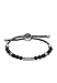 Diesel Pulsera Semipreciosa para Hombre con Cierre Deslizante, Plata