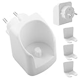 KingYH Cargador de Pared para Cepillos de Dientes Eléctricos y 3 Porta Cepillo de Dientes Eléctrico Pared Inalámbrico para Enchufes de la EU para Oral-B Pro Vitality Genius X iO3 iO4 iO5 iO6