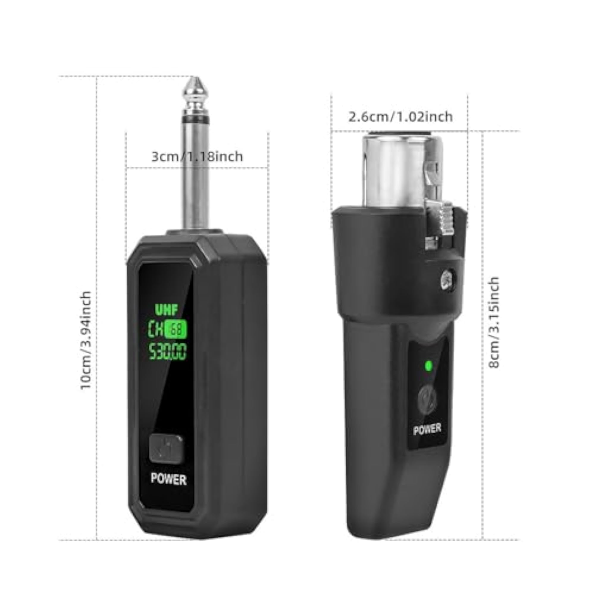 Wireless Audio Transmitter Receiver Microphone System