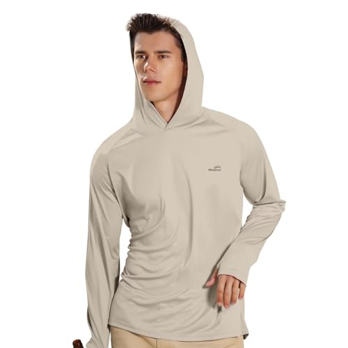 Image of Men's UPF 50+ Long Sleeve Sun Shirts UV Protection Hoodie Rash Guard Hiking Fishing Swim T Shirt