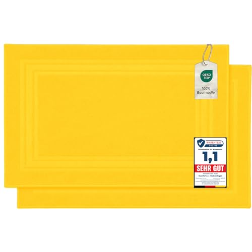 Komfortec Badvorleger Set 2 Teilig, Frottee Duschvorleger, Waschbar...