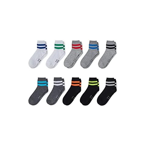 C&A Kinder Jungen Knöchelsocken Jacquard 10er Pack|Multipack schwarz/grau 37-39 Cover