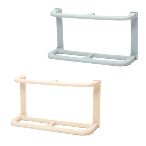 OKUMEYR Slipper Rack Organizer Double-Deck Foldable Storage Shelf Non-Porous Surface Wall Mount for Home