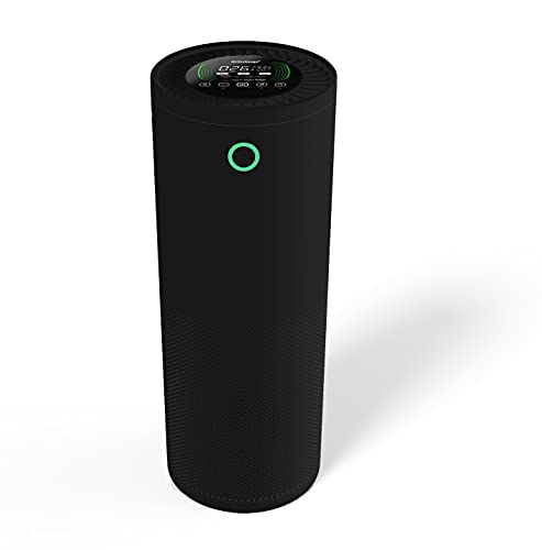 Airexchange Luftreiniger 600-T, UV-C Lichttechnologie mit HEPA 14 Filter, entfernt 99,995% der Partikel, Raumgröße: 100 m², permanente Luftqualitätsüberwachung mit Farbfeedback, Farbe: schwarz Cover