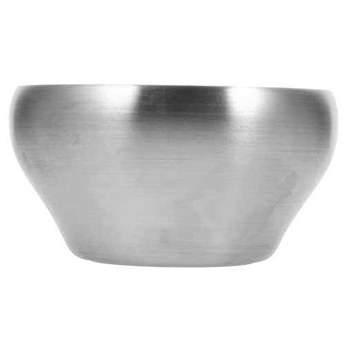 WEKADRIN Bol de Acero Inoxidable Doble Cuenco Resistente para Arroz Sopa Helado Diseño Anti-caídas y Aislante Térmico Ligero y Fácil de Limpiar para Uso Doméstico y Buffet
