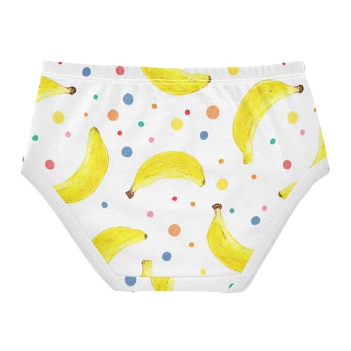 Wusikd Cute Banana Girls' Underwear Cotton Colorful Dots Girls Briefs Soft Toddler Underwear 2T2